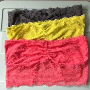 3 American Eagle bandeaus